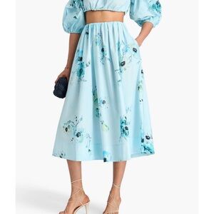 Zimmermann Light Blue Floral Maxi Skirt